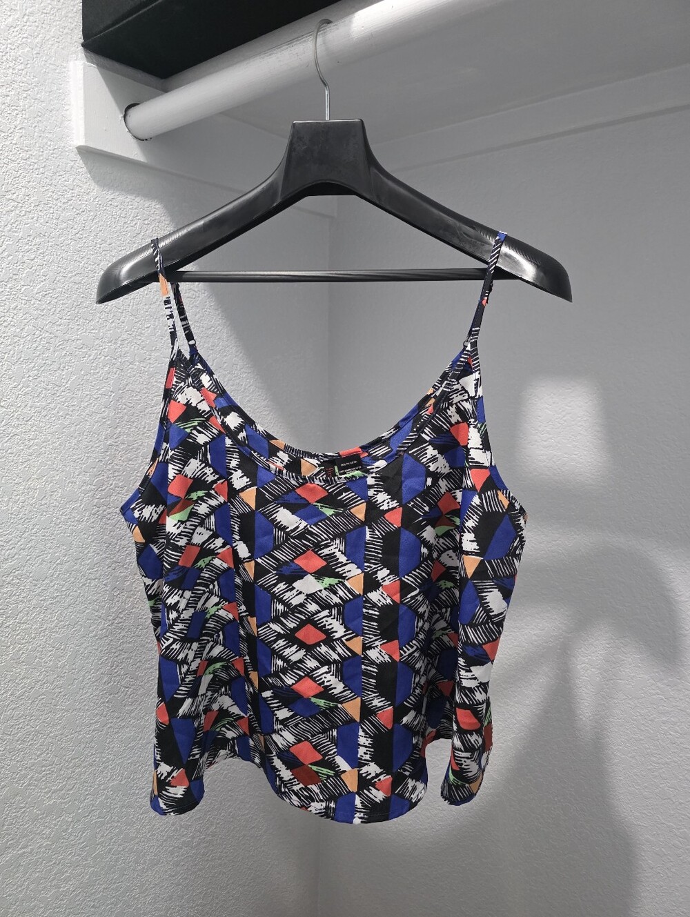 Women's L Geometric Print Crop Top
